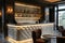 Counter bar in luxury lounge. Generative AI