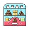 counter candy shop color icon vector illustration