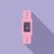 Counter fitness band icon flat vector. Tech workout