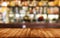 counter for placing products background blurred liquor store