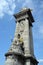 A counter Weight Tower on Pont Alexandre III Bridge in Paris France.