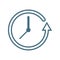 Counterclockwise clock. Vector illustration decorative design