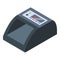 Counterfeit currency detector icon isometric vector. Money banknote