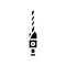 countersink drill bit glyph icon vector illustration