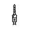 countersink drill bit line icon vector illustration