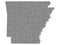 Counties Map of US State of Arkansas