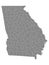 Counties Map of US State of Georgia