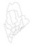 Counties Map of US State of Maine