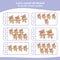 Counting all bears game for Preschool Children. Educational printable math worksheet. Additional math game for kids