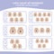 Counting all hamsters game for Preschool Children. Educational printable math worksheet. Additional math game for kids.