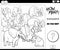 Counting cartoon elephants educational task coloring page