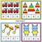 Counting educational children game. Mathematics activity for kids and toddlers. How many objects. Study math, numbers, addition