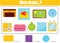 Counting educational children game. mathematics kids activity sheet. How many objects. study geometric shapes early education