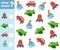 Counting Game for Children. Count how many transport objects