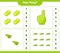 Counting game, how many Foam Finger, Whistle, Tennis Ball, and Sneaker. Educational children game, printable worksheet, vector