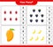 Counting game, how many fruits. Educational children game, printable worksheet