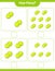 Counting game, how many Tennis Ball. Educational children game, printable worksheet, vector illustration