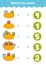 Counting Game for Preschool Children. Count the birds