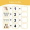 Counting Game for Preschool Children. Educational printable math worksheet.