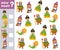 Counting Game for Preschool Children. Fairy tale characters