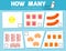 Counting Game for Preschool Children, Game for kids, Learning mathematics, Educational a mathematical game, How many