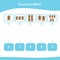 Counting and matching game for Preschool Children. Educational printable math worksheet. Additional game for kids.