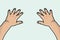 Counting People Hand vector illustration