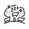 counting sheep sleep night line icon vector illustration