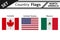 Countries flags north america