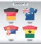 countries icons, group D