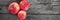 Country apples closeup on the wooden handmade bench.