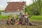 Country boys playing in mud