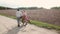 Country couple hugging on the field.