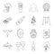 Country, crop, maintenance and other web icon in outline style.Medicine, game, building icons in set collection.