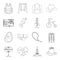 Country, crop, maintenance and other web icon in outline style.Tree, medicine, game icons in set collection.