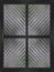 Country decorative door panel, abstract dark grey glass with black frame