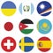 country flags consisting of Sweden, Japan, Spain, Ukraine, Uzbekistan, Kuwait, and Switzerland.