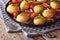 Country Food: Young potatoes with onion, tomato and bacon