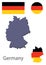 Country Germany silhouette and flag vector
