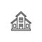 Country house line icon