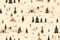 Country house seamless pattern, picturesque, real moments for relaxation, rustic style of connecting with nature. Beige