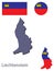 Country Liechtenstein silhouette and flag vector