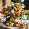 Country life, fruit garden and floral decor, autumnal flowers and autumn fruit harvest celebration, country cottage style,