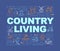 Country life word concepts banner