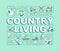 Country living word concepts banner