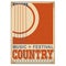 Country music festival background with text.Vector old poster w