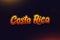 Country Name Costa Rica text design