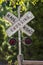 Country railroad crossing sign