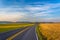 Country road and distant mountains in rural Frederick County, Ma