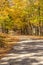 Country road in fall, Vermont.